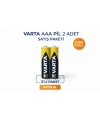Varta AAA İnce Kalem Pil 1.5V Super Heavy Duty R03 Çinko Karbon 2li 1 Paket