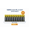 Varta AAA İnce Kalem Pil 1.5V Super Heavy Duty R03 Çinko Karbon 2li 4 Paket
