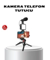 Video Çekim Kiti Tripod LED Işık Harici Mikrofon ve Bluetooth Kumanda Seti