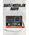 Vintage Nostaljik Radyo AUX USB SD Kart Girişli Şarjlı Bluetooth Bağlantılı