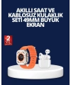 Watch 9 Max Akıllı Saat ve Kablosuz Kulaklık Seti 2 Kordonlu Sesli Görüşme Özellikli