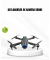 Wi-Fi Bağlantılı 4K Drone Katlanabilir ve 360° Takla Özellikli