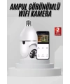 Wifi Güvenlik Kamerası 360 Derece Dönebilen Harekete Duyarlı Gece Görüşlü Ampul