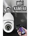 Wifi Kamera Duylu Ampul Görünümlü 360 Derece Dönebilen Ev Kamerası