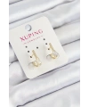 Xuping Zirkon Taşlı I Model Gold Renk Kadın Küpe