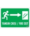 Yangın Çıkışı Uyarı Levhası 17,5x25 KOD:929