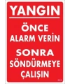 Yangın Nasıl Söndürülür Uyarı Levhası 25x35 KOD:869