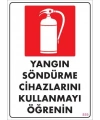 Yangın Söndürme Tüpü Uyarı Levhası 25x35 KOD:859