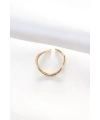 Yassı Gold Renk Ayarlanabilir Yüzük