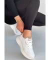 Yejja Beyaz Cilt Bağcıklı Spor Ayakkabı