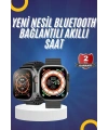 Yeni Model Akıllı Saat Ultra Smart Watch Gümüş Kasa 45mm Titreşim