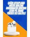 Yeni Nesil Bluetooth Kulaklık Beyaz Çağrı Cevaplayabilen Kablosuz