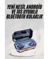Yeni Nesil Bluetooth Kulaklık Uzun Pil Ömrü El Fenerli Dijital Şarj Göstergeli