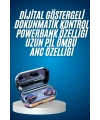 Yeni Nesil Bluetooth Kulaklık Uzun Pil Ömrü El Fenerli Dijital Şarj Göstergeli
