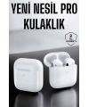 Yeni Nesil Pro Bluetooth Kulaklık Uzun Pil Ömrü Beyaz