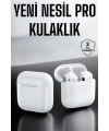 Yeni Nesil Pro Bluetooth Kulaklık Uzun Pil Ömrü Beyaz