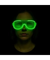 Yeşil LED Işıklı Parti Gözlüğü – Neon Glow Şerit Gözlük 3 Modlu