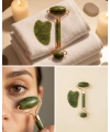 Yeşim Taşı Yüz Bakım Seti Çift Başlıklı Roller ve Gua Sha