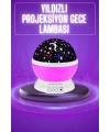 Yıldız Görünümlü Gece Lambası Renkli Masa Lambası Gökyüzü Projeksiyon
