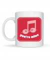 You’re Mine Tasarımlı Porselen Kupa Model 20 – Sevgi Dolu Müzik Notalı Özel Tasarım Kupa