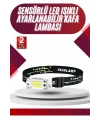 Yüksek Işıklı Şarjlı ve Sensörlü LED Kafa Lambası Kamp Lambası