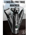 Yüksek Performanslı 3 Başlıklı Profesyonel Tıraş Makinesi