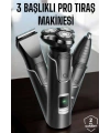 Yüksek Performanslı 3 Başlıklı Profesyonel Tıraş Makinesi