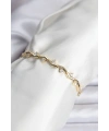 Zikzak Model Pirinç Gold Renk Bileklik