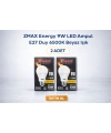 ZMAX Energy 9W LED Ampul E27 Duy 6500K Beyaz Işık 720 Lümen 60W Eşdeğer Enerji Tasarruflu 2 Adet