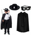 Zorro Pelerini Şapkası ve Maske Seti Çocuk Boy