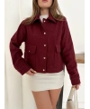 Zr model kaşe ceket bordo st255807