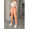 Beli lastikli karamel pantolon