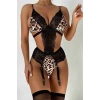 Gizotti Leopar Seksi Jartiyer Takım Çok Renkli