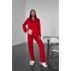 GİZOTTİ LOVE KIRMIZI DÜZ UZUN SATEN PİJAMA