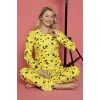 Gizotti Süet Pijama Takımı Sarı Renk