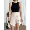 İki düğmeli şort etek S24046