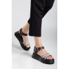 Lalen Siyah Kemerli Sandalet