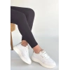 Yejja Beyaz Cilt Bağcıklı Spor Ayakkabı