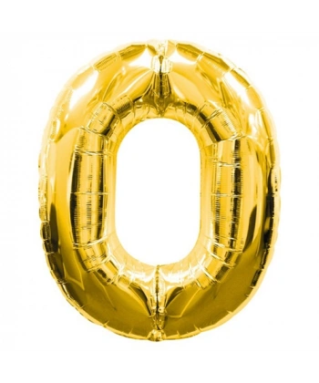 0 Rakamlı Folyo Balon Gold Renk  40 inç