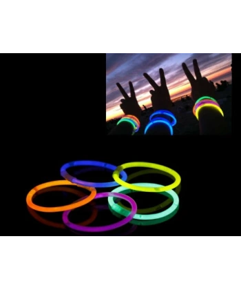 10 Adet Karanlıkta Işık Veren Bracelet Fosforlu Kırılan Çubuk Bileklik