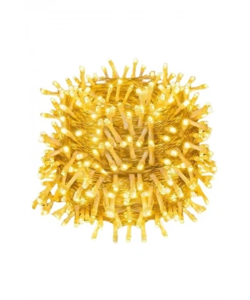 10 Metre Günışığı Led Işık Fişli Dekoratif Sarı Ton Aydınlatma 3 Modlu Led Şerit