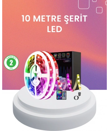 10 Metre Telefon Kontrollü Smart Şerit Led USB RGB Kumandalı