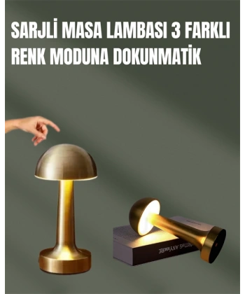 %100 Kademeli Ayarlanabilir Işık – USB Şarjlı Masa Lambası