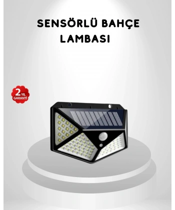 100 LED Güneş Enerjili Bahçe Lambası – PIR Sensörlü, IP65 Su Geçirmez Dış Mekan Aydınlatma