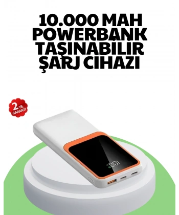 10000 mAh Hızlı Şarj Destekli Powerbank – Hafif, Kompakt ve Güvenli