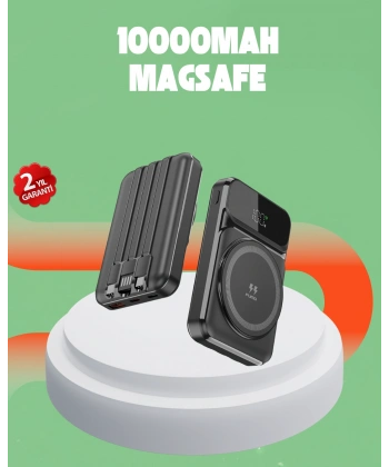 10000 mAh Kablosuz Hızlı Şarj Destekli Powerbank – 15W, PD20W, Type-C Girişli