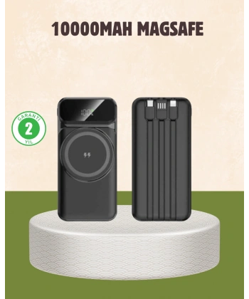 10000 mAh Kablosuz Powerbank – 15W Hızlı Şarj,  Type-C Çoklu Çıkışlı