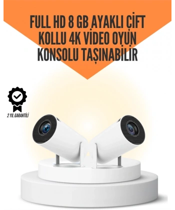 10.000 Oyun Destekli, Çift Kollu 4K Projeksiyon – HDMI, USB, AUX, Ethernet Yok