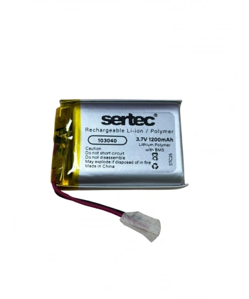 Sertec 103040 3.7V 1200mAh Li-Polymer Pil (Devreli/1.5A)