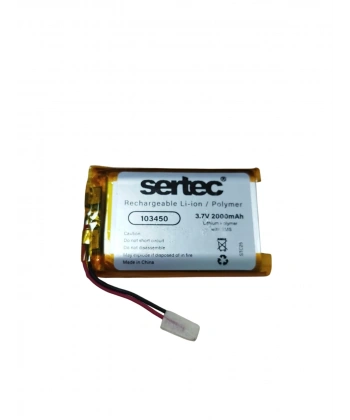Sertec 103450 3.7V 2000 MAh Li-Polymer Pil (Devreli/1.5A)